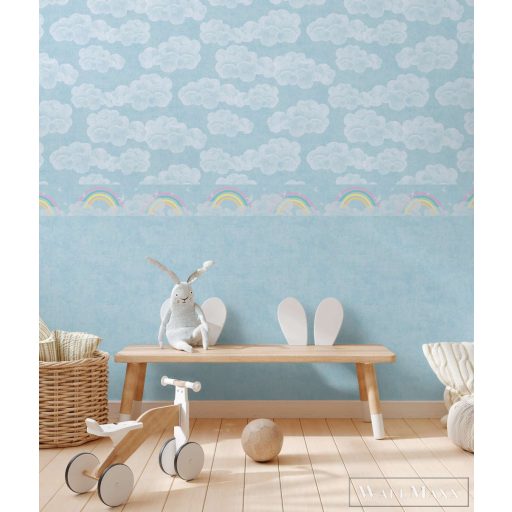 AS CREATION Lilly & Luis 77143-1 kék Felhő Gyerek tapéta