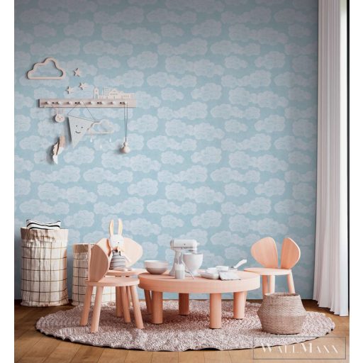 AS CREATION Lilly & Luis 77143-1 kék Felhő Gyerek tapéta
