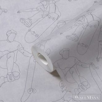   AS CREATION Lilly & Luis 77174-1 szürke Deszkás Gyerek tapéta