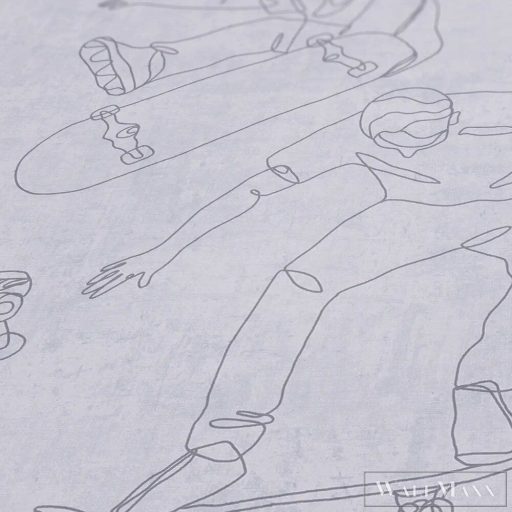 AS CREATION Lilly & Luis 77174-1 szürke Deszkás Gyerek tapéta