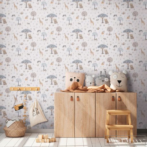 AS CREATION Lilly & Luis 77176-1 bézs Szavanna Gyerek tapéta