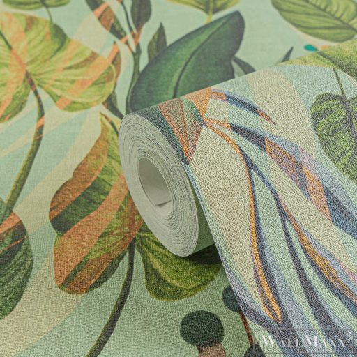 AS CREATION Anna dAndrea 78219-1 kék leveles modern,elegáns tapéta