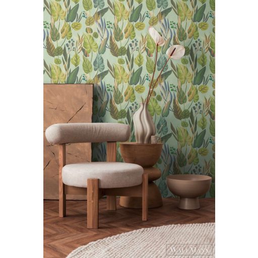 AS CREATION Anna dAndrea 78219-1 kék leveles modern,elegáns tapéta