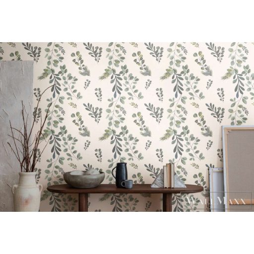 AS CREATION Anna dAndrea 78221-1 szürke leveles modern,elegáns tapéta