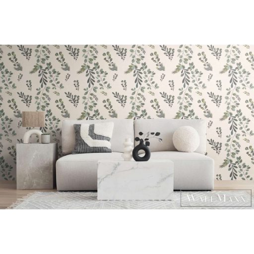 AS CREATION Anna dAndrea 78221-1 szürke leveles modern,elegáns tapéta