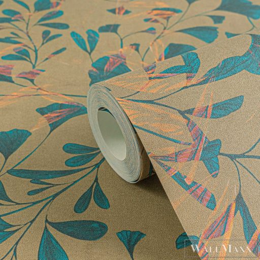 AS CREATION Anna dAndrea 78223-2 kék leveles modern,elegáns tapéta