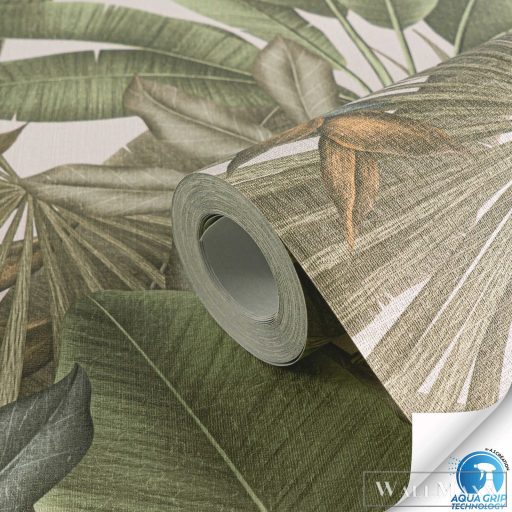 AS CREATION Designdrop 78451-1 zöld levél modern,elegáns tapéta