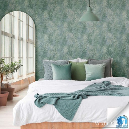 AS CREATION Designdrop 78452-1 zöld levél modern,elegáns tapéta