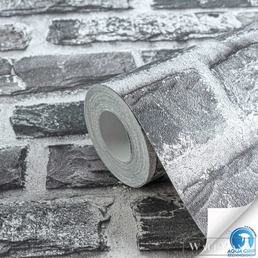 AS CREATION Designdrop 78457-1 szürke tégla modern,elegáns tapéta