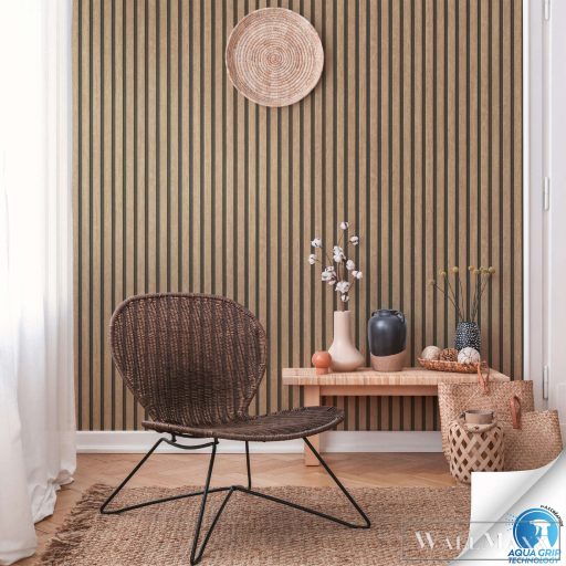 AS CREATION Designdrop 78459-1 bézs csíkos modern,elegáns tapéta