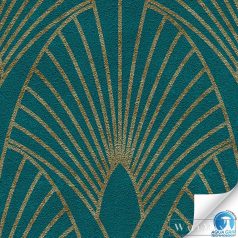   AS CREATION Designdrop 78493-1 zöld barokk modern,elegáns tapéta