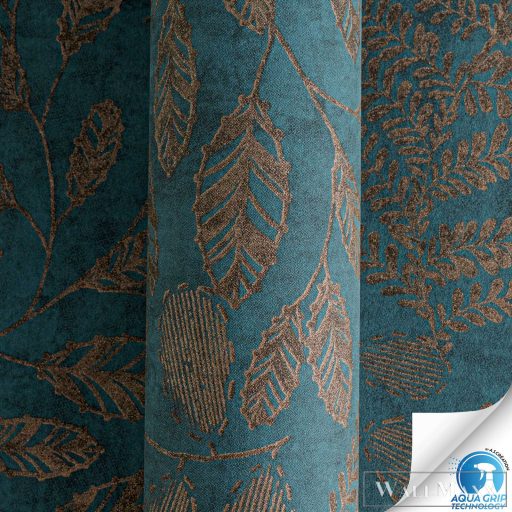 AS CREATION Designdrop 78495-1 kék levél modern,elegáns tapéta