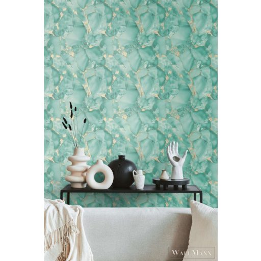 AS CREATION Elite of Shades 78657-1 zöld márvány klasszikus XXL tapéta