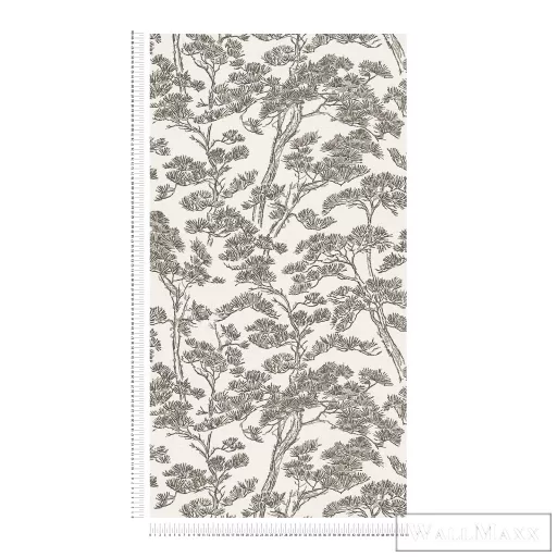 AS CREATION Designed in White 79001-5 szürke-fekete-fehér luxus-természet tapéta