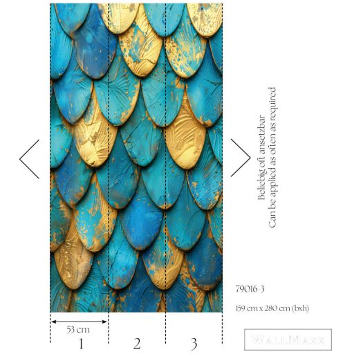AS CREATION Hot Spots 79016-3 kék Modern Klasszikus digitális panel