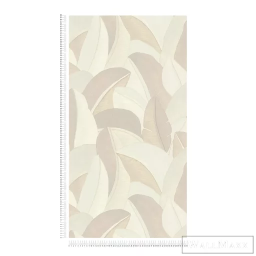 AS CREATION Designed in White 79039-5 krémszínű-fémes-fehér luxus-természet tapéta