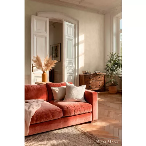 AS CREATION Designed in White 79039-6 krémszínű-fémes-fehér luxus-természet tapéta