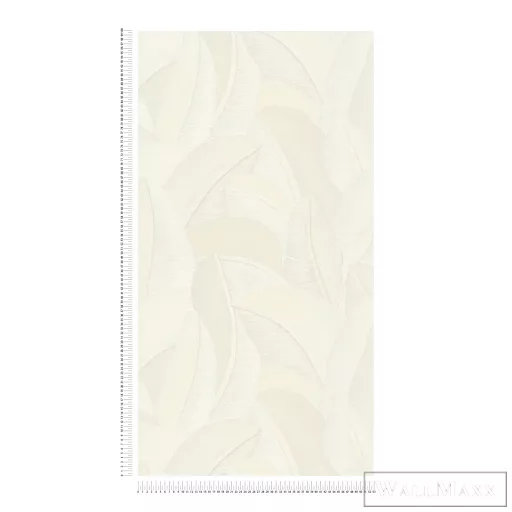 AS CREATION Designed in White 79039-6 krémszínű-fémes-fehér luxus-természet tapéta