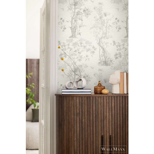 AS CREATION History of Art 2 79043-7 szürke virágos modern,elegáns tapéta