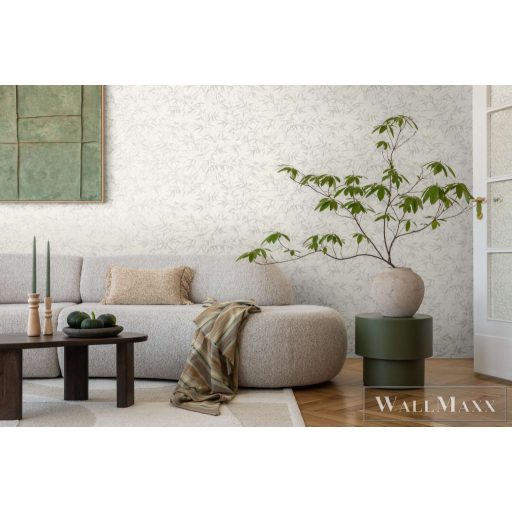 AS CREATION History of Art 2 79046-2 krémszínű leveles modern,elegáns tapéta