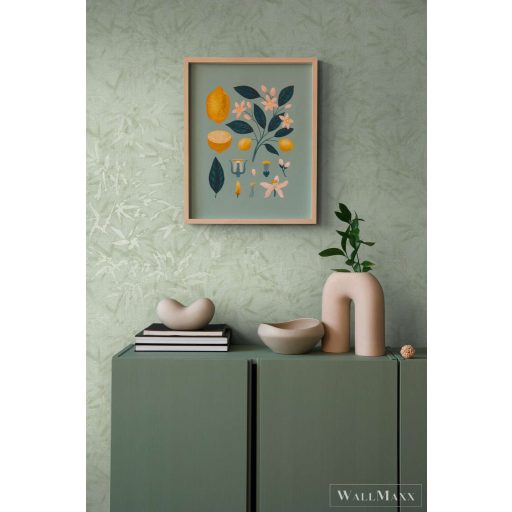 AS CREATION History of Art 2 79046-4 zöld leveles modern,elegáns tapéta