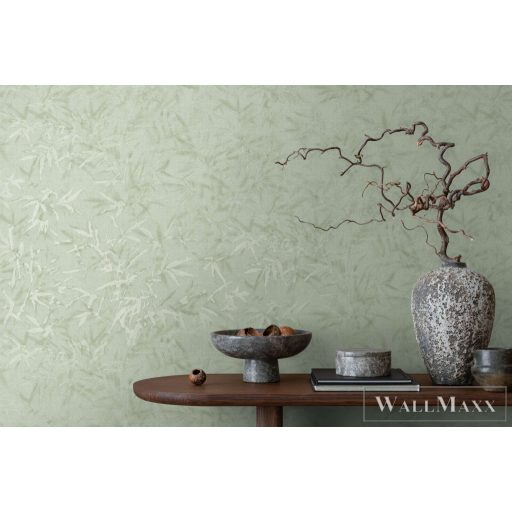 AS CREATION History of Art 2 79046-4 zöld leveles modern,elegáns tapéta