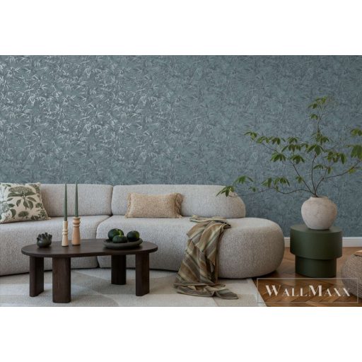 AS CREATION History of Art 2 79046-6 kék leveles modern,elegáns tapéta