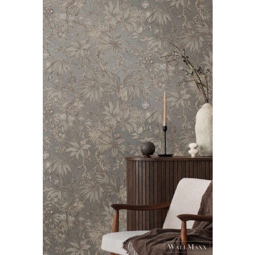 AS CREATION History of Art 2 79047-3 ezüstös leveles modern,elegáns tapéta