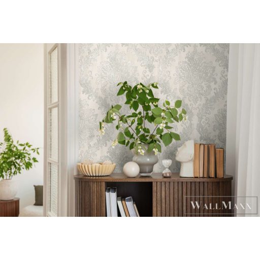 AS CREATION History of Art 2 79049-4 ezüstös barokk modern,elegáns tapéta