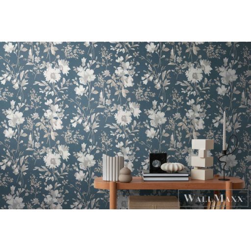 AS CREATION COSMOLiving 79061-5 szürke-fényes virágos klasszikus tapéta