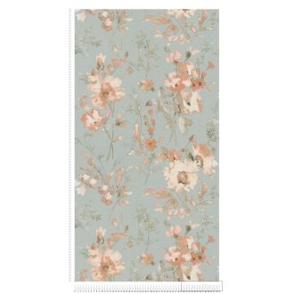   AS CREATION COSMOLiving 79061-6 zöld-fényes virágos klasszikus tapéta