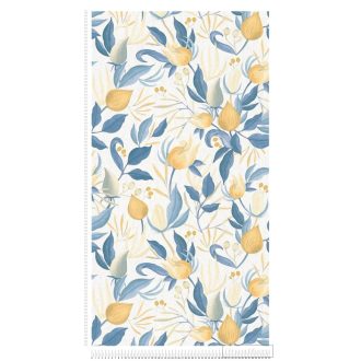   AS CREATION COSMOLiving 79062-6 kék-színes virágos klasszikus tapéta