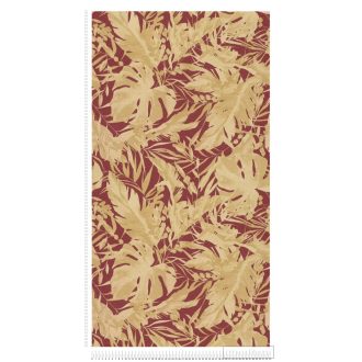   AS CREATION COSMOLiving 79063-5 fényes-piros leveles klasszikus tapéta