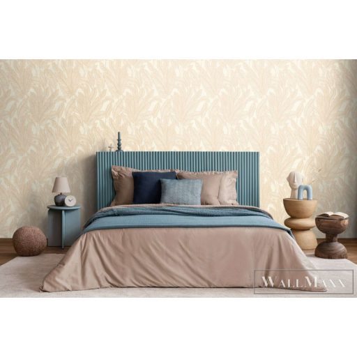 AS CREATION COSMOLiving 79064-2 fényes-fehér leveles klasszikus tapéta