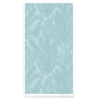   AS CREATION COSMOLiving 79064-3 kék-fényes leveles klasszikus tapéta