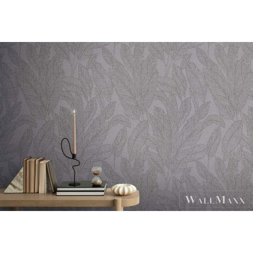 AS CREATION COSMOLiving 79064-5 szürke-fényes leveles klasszikus tapéta