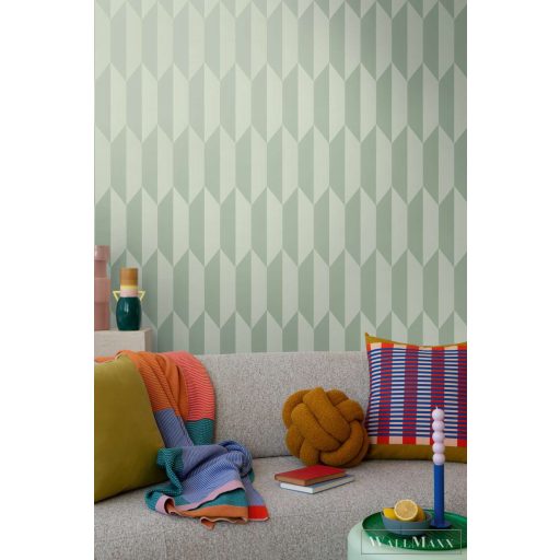 AS CREATION COSMOLiving 79086-4 zöld-fényes grafikai klasszikus tapéta