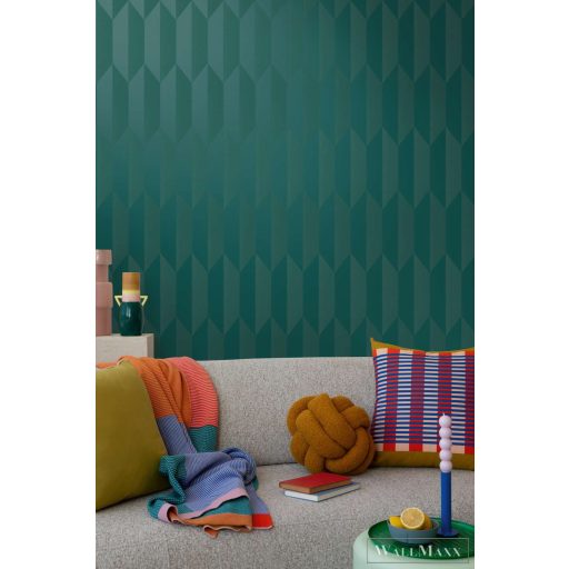 AS CREATION COSMOLiving 79086-7 kék-zöld grafikai klasszikus tapéta