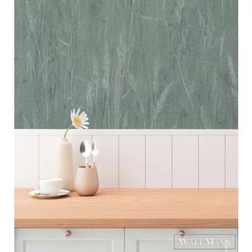 AS CREATION Hygge-3 79094-1 zöld kalász design tapéta