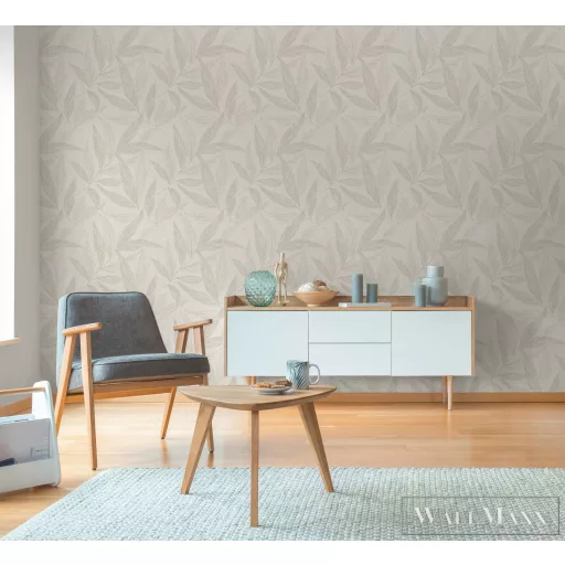 AS CREATION Hygge-3 79096-2 bézs leveles design tapéta