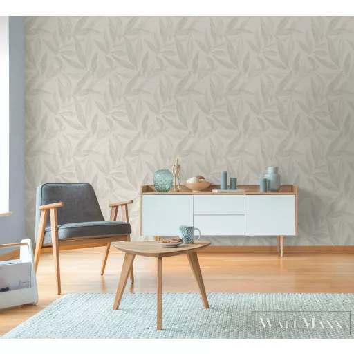 AS CREATION Hygge-3 79096-3 kék leveles design tapéta