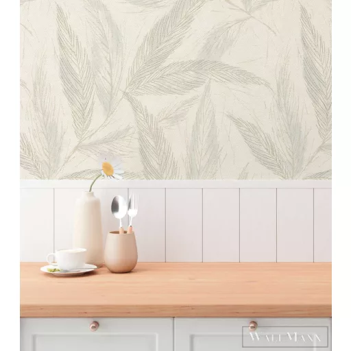 AS CREATION Hygge-3 79096-3 kék leveles design tapéta