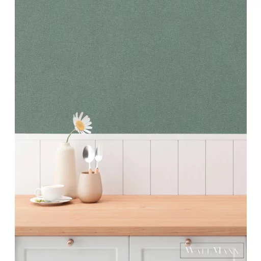 AS CREATION Hygge-3 79097-7 zöld strukturált modern-elegáns tapéta