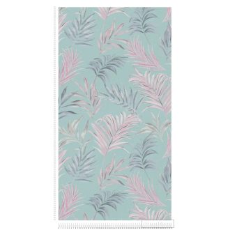   AS CREATION COSMOLiving 79108-2 zöld-fényes leveles klasszikus tapéta