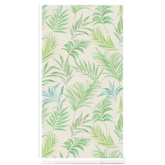   AS CREATION COSMOLiving 79108-4 krémszínű-zöld leveles klasszikus tapéta