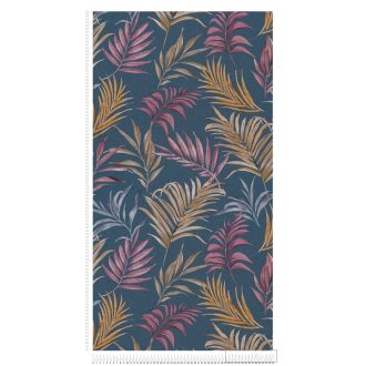   AS CREATION COSMOLiving 79108-5 bézs-kék leveles klasszikus tapéta