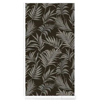   AS CREATION COSMOLiving 79108-7 fekete-szürke leveles klasszikus tapéta