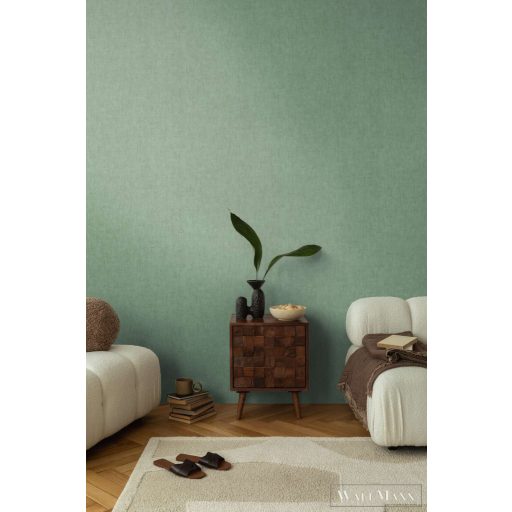 AS CREATION COSMOLiving 79110-1 zöld uni klasszikus tapéta