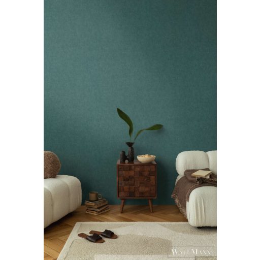 AS CREATION COSMOLiving 79110-3 zöld uni klasszikus tapéta