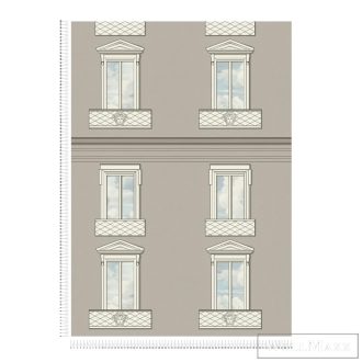   AS CREATION Versace 6 79132-1 krémszínű loggia grafikai tapéta